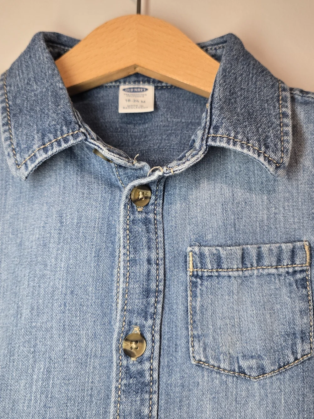 Old Navy Kids Denim Button-Down Shirt - Blue